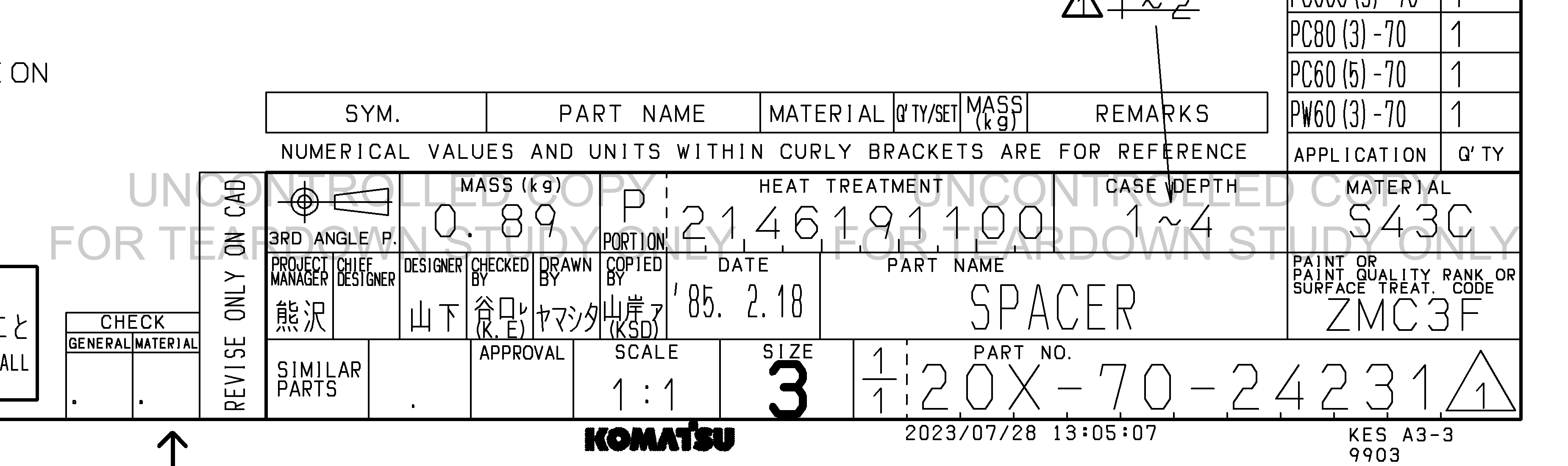 ตัวอย่าง Drawing สำหรับ 20X7024231