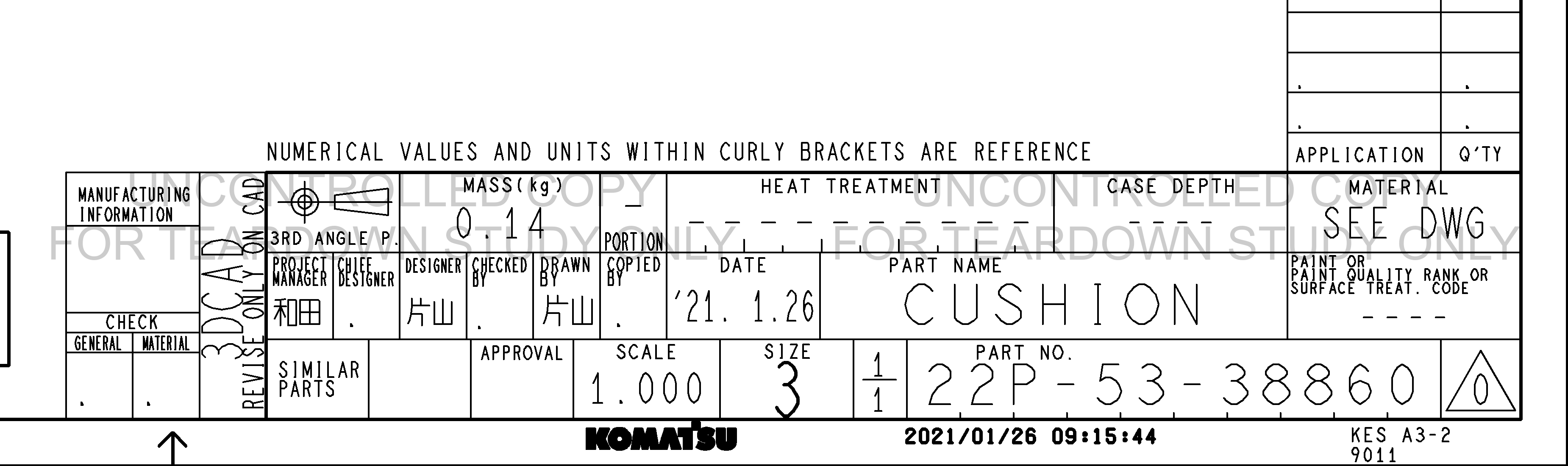 ตัวอย่าง Drawing สำหรับ 22P5338860