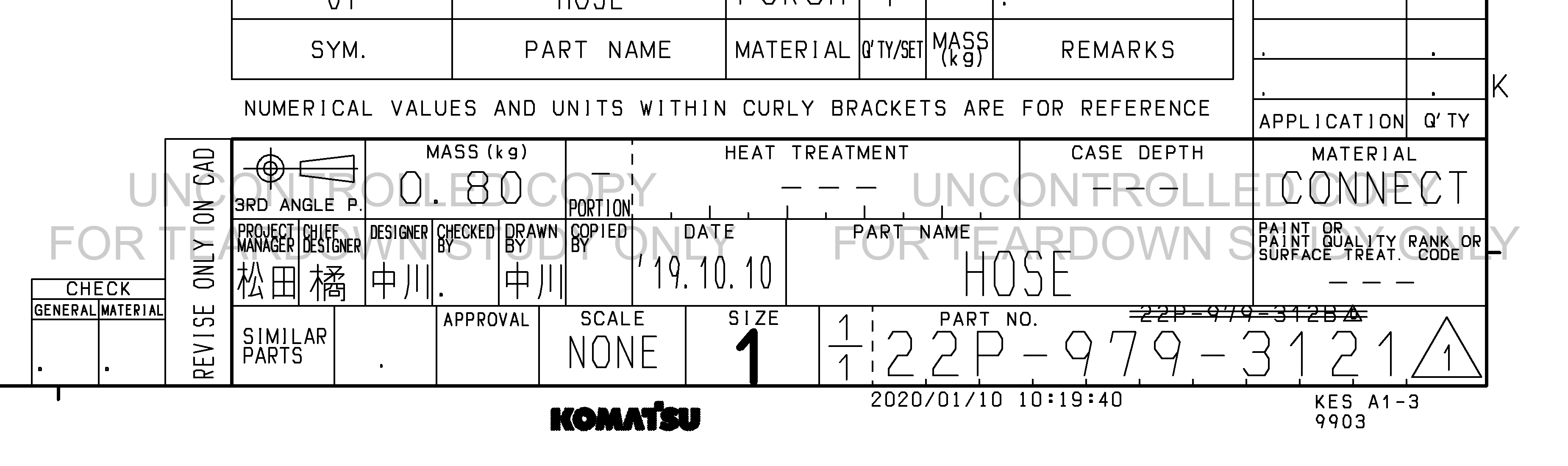 ตัวอย่าง Drawing สำหรับ 22P9793121