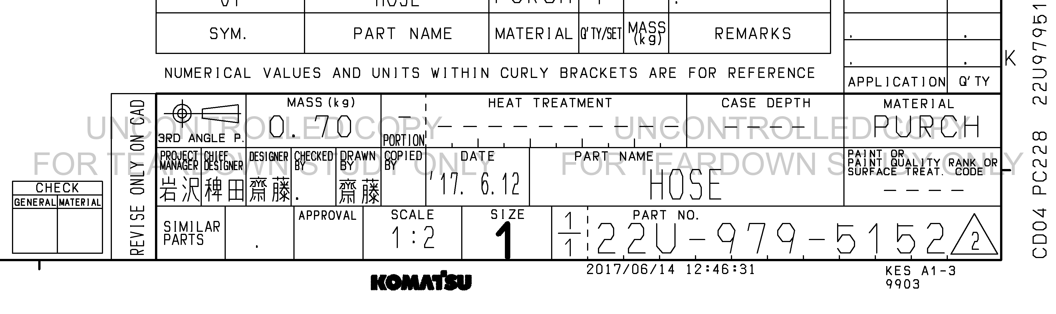 ตัวอย่าง Drawing สำหรับ 22U9795152