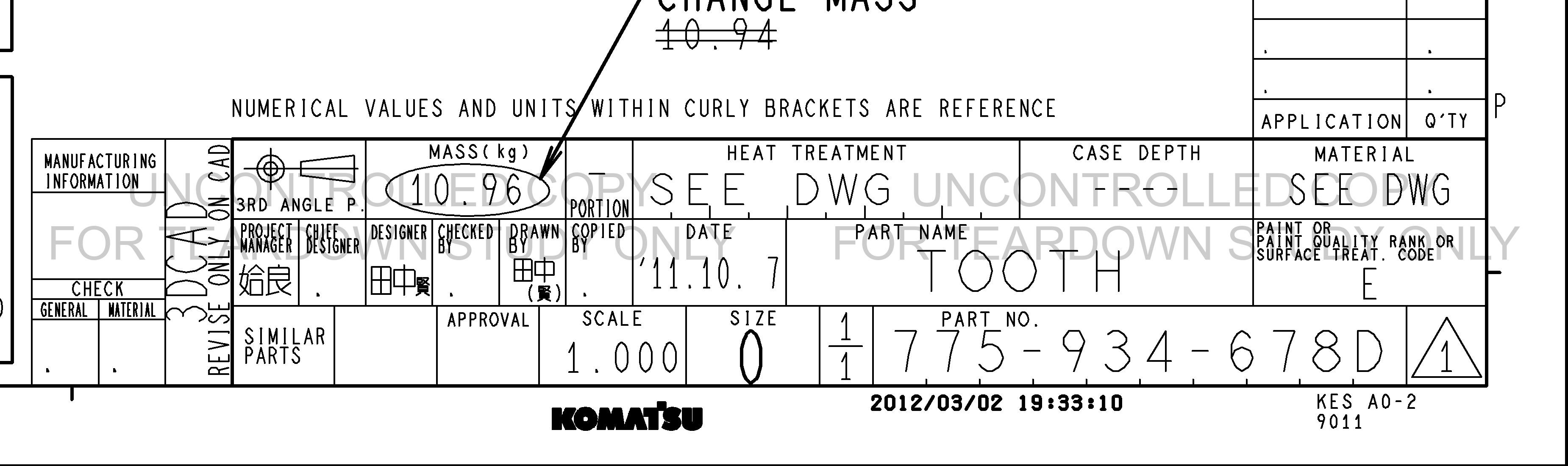 ตัวอย่าง Drawing สำหรับ 775934678D
