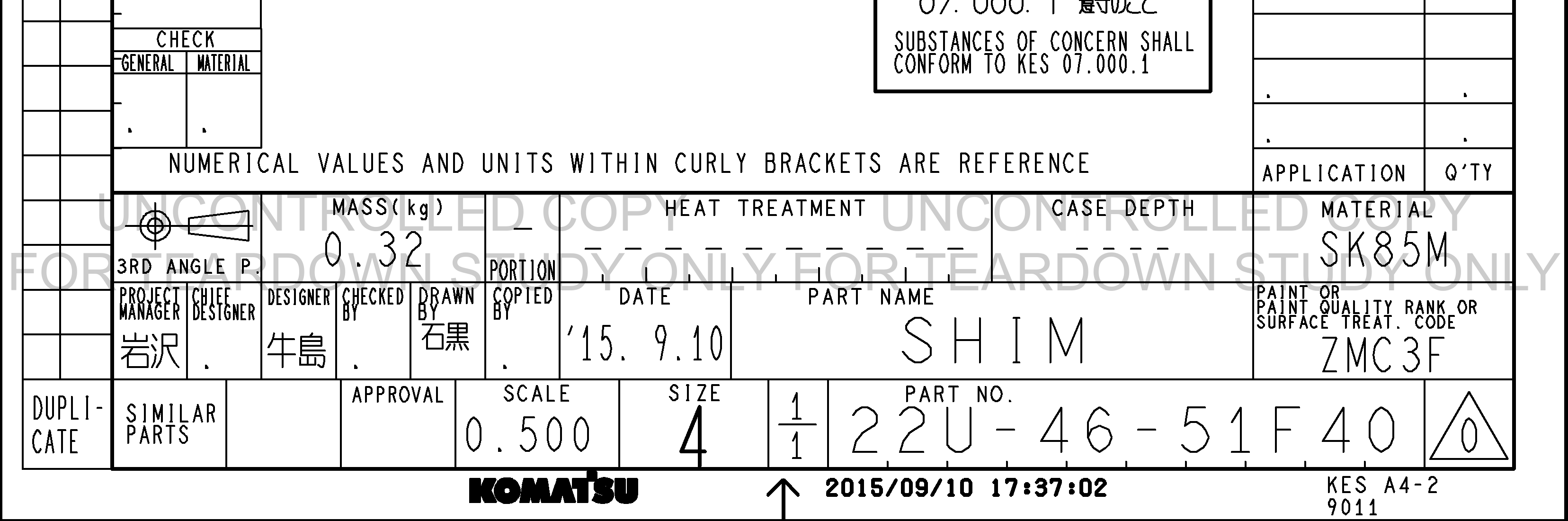 Drawing preview for 22U4651F40